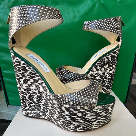 Jimmy Choo Snakeskin Wedges - Picture 1 of 8